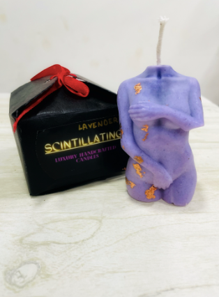 Lavender Soy Wax Candle (Quirky Woman Design)